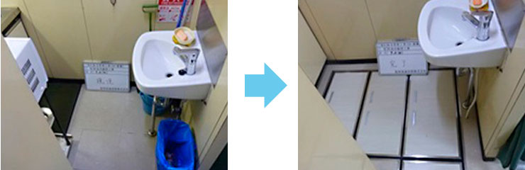 ブース床点検口設置工事（魚崎料金所）