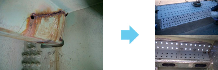 鋼床版Uリブデッキ貫通亀裂の補修