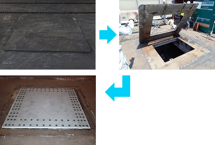 ダブリングプレート補修