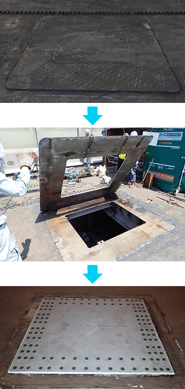 ダブリングプレート補修