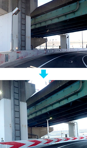 大浜入路、大浜出路 照明柱更新
