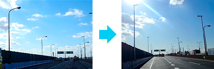 大浜入路、大浜出路 照明柱更新