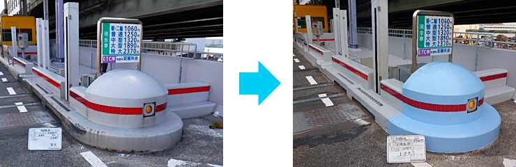 ブースアイランド塗装