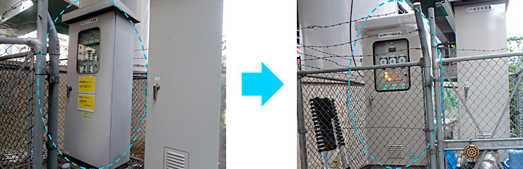 道頓堀ポンプ場 ポンプ制御盤の取替